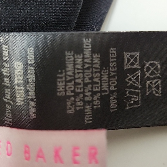 Ted Baker sz 4 black halter top with mesh plunge front - Picture 7 of 7